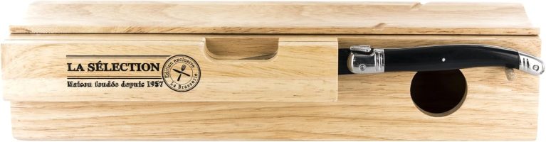 COOK CONCEPT Cave à Saucisson avec Couteau en Bois et INOX Beige Gris