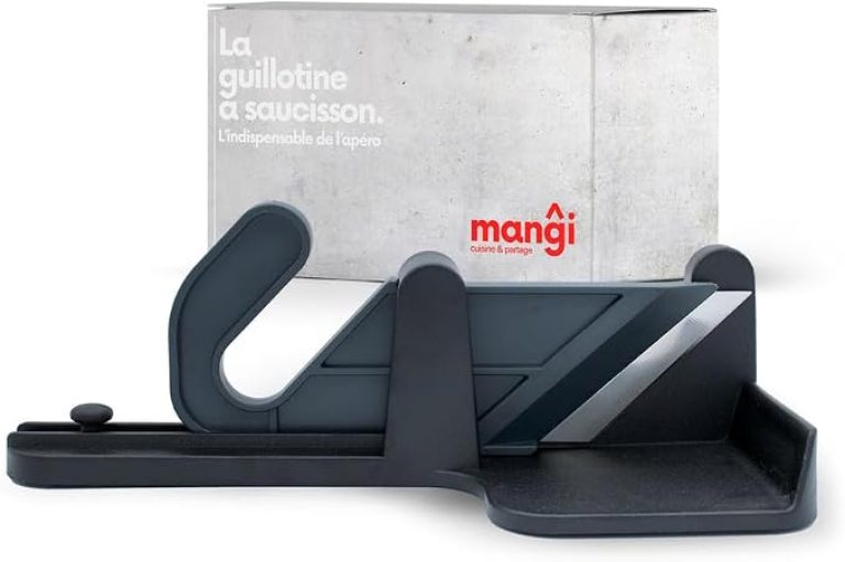 Mangi - Guillotine à saucisson et fromage - L'indispensable de l'apéro pour vous, vos amis et votre famille - La trancheuse à saucisson nouvelle génération