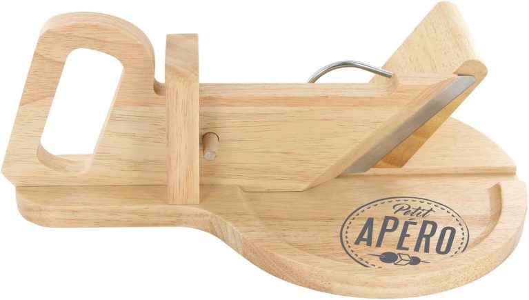 PZL Concept - Trancheuse Guillotine à Saucisson Ronde en Bois d'Hévéa, Lame Inox