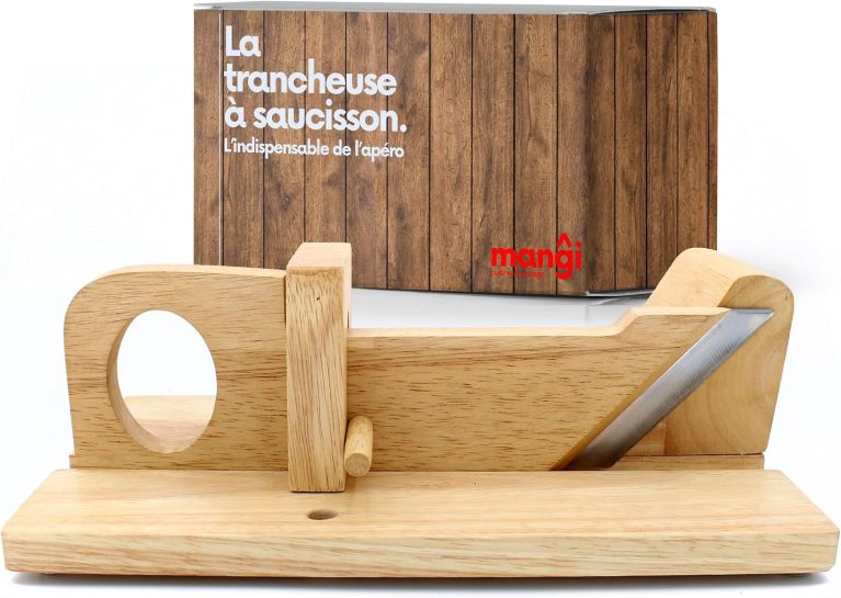 Mangi - Trancheuse à saucisson en bois - L'indispensable de l'apéro